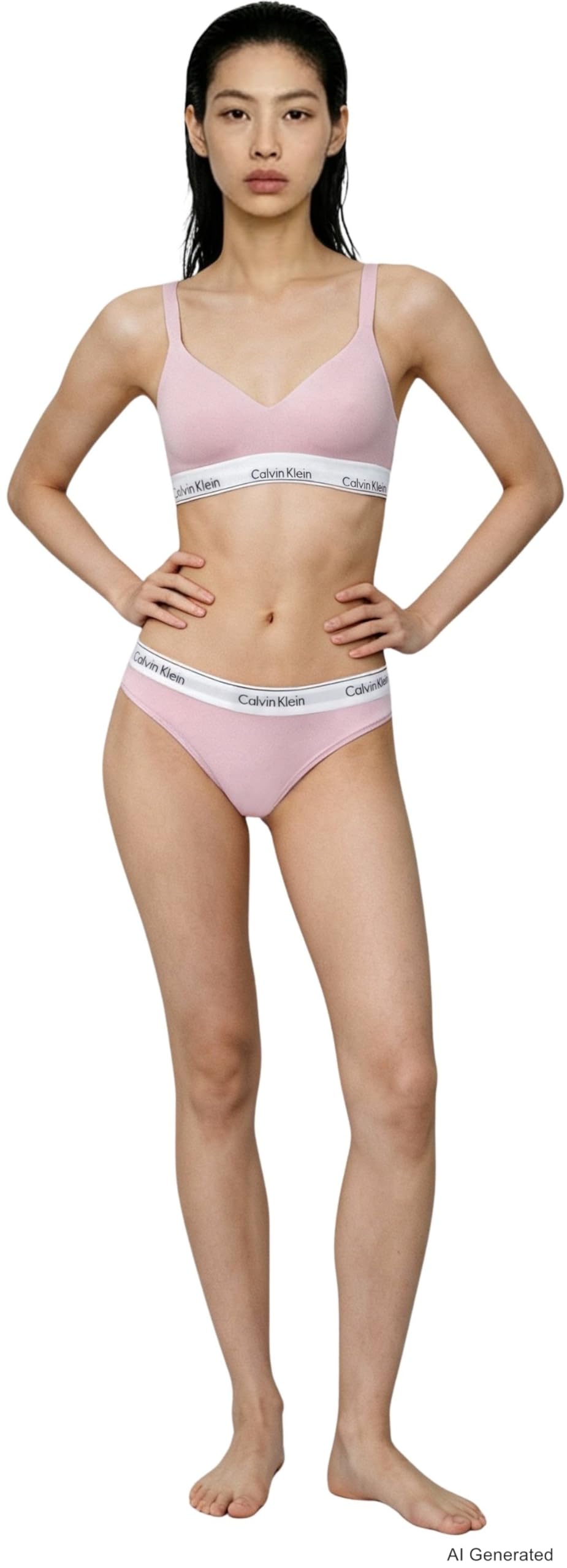 Calvin Klein Damen Bralette Lift mit Logobund