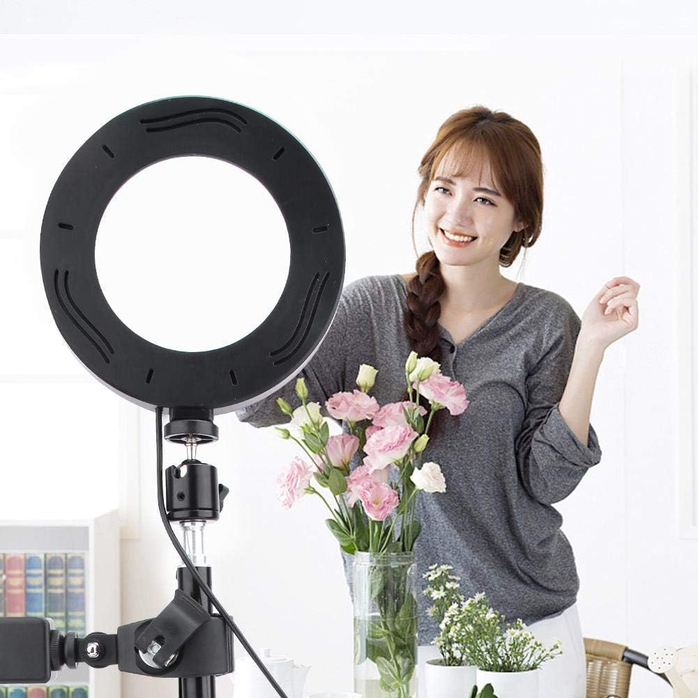 Selfie Light Ring Led Ring Light Kit 6 inch Dimmable Video Ring Light Camera Lamp Kit with Tripod Mobile Phone Holder USB Port Makeup Lamp for Lighting Portrait Selfie Light Ring