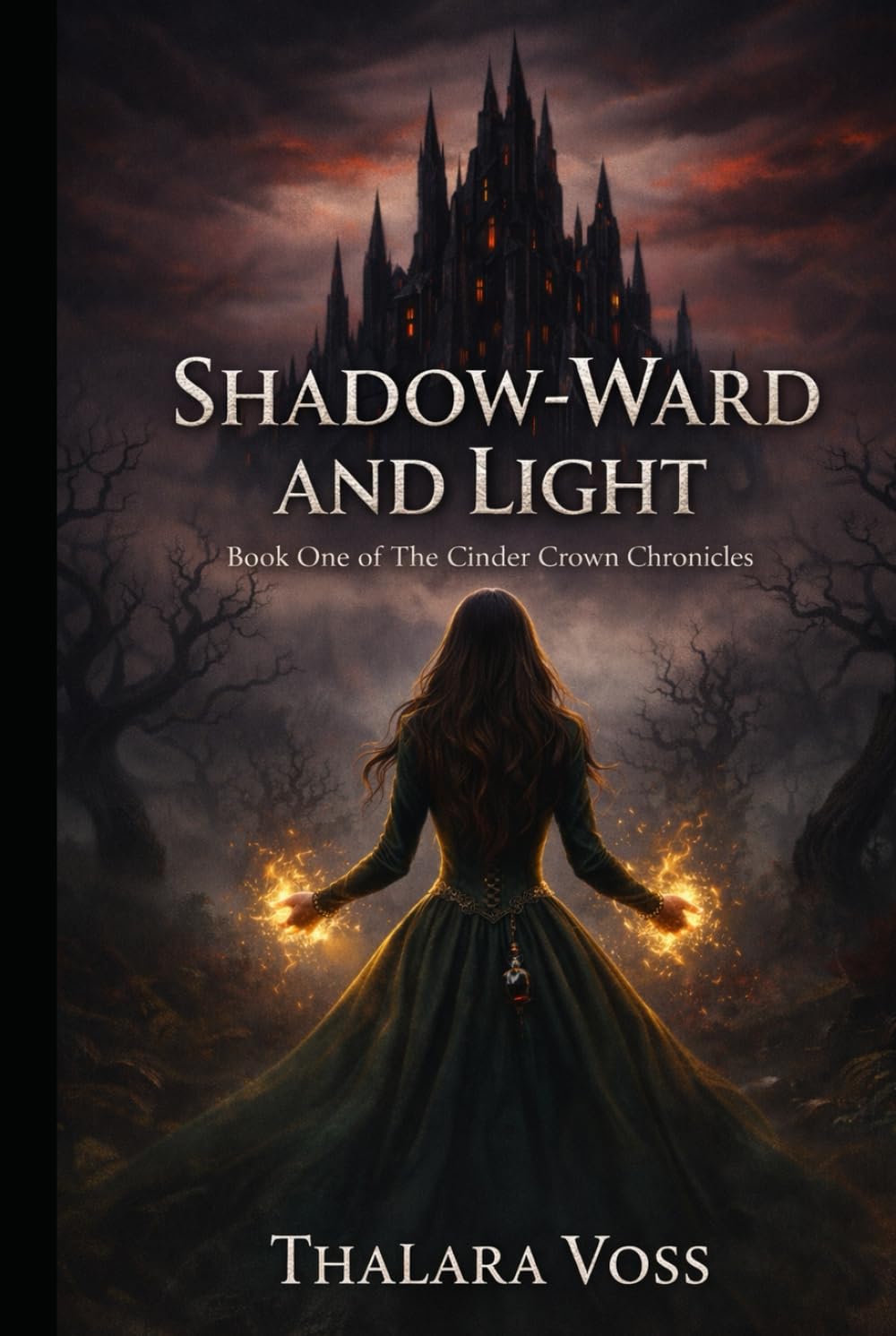 Shadow-Ward and Light: A Dark Fae Romantasy: Forbidden Magic, Deadly Trials, and a Prince Bound to Kill the Girl He's Falling For (The Cinder Crown Chronicles)
