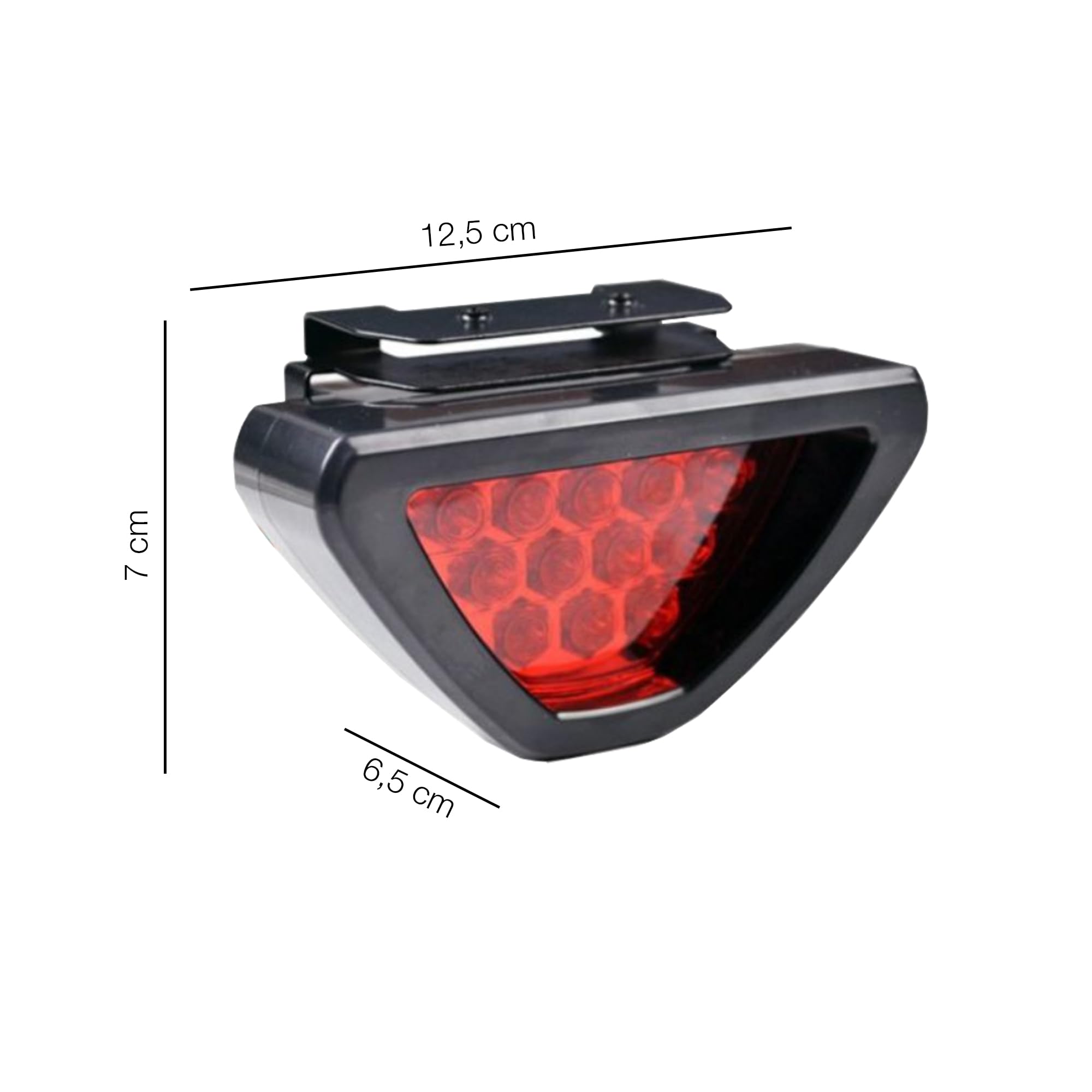 Luce Terzo Stop Per Fiat 500 Convertible 2009-2019 | Lampada Posteriore Supplementare Rosso - Foto 5