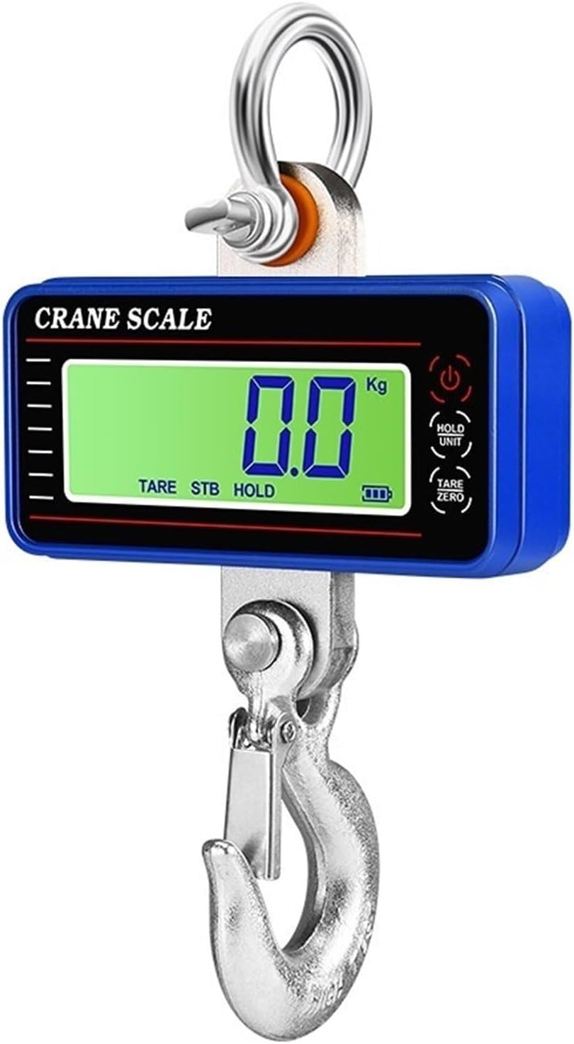 Heavy Duty Crane Scale LCD Industrial Hook Weighing Scale, Digital Crane Scale, Crane Scale, Digital Crane Scale 1500kg/1000kg/500kg with 65ft Remote Control(LCD 1500kg Blue)