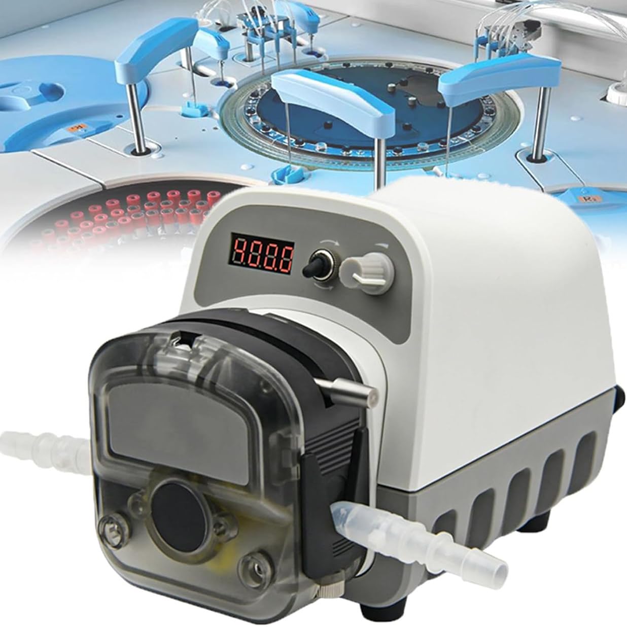 Labor-Schlauchpumpe mit LED-Anzeige, Vorwärts-/Rückwärtsfunktion, Saugrückfunktion, ideal für Labor- und Aquariumeinsatz