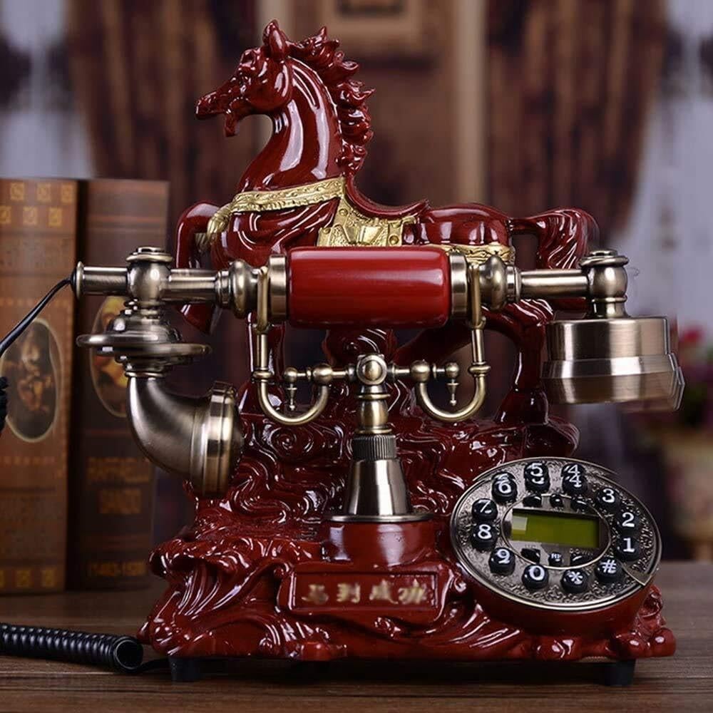 Telefoni retrò Classici con Pulsanti, Telefoni con Filo, Telefono da Ufficio, Telefono per Soggiorno, Decorazione per La Casa, Cavo A Spirale E Suoneria Tradizionale