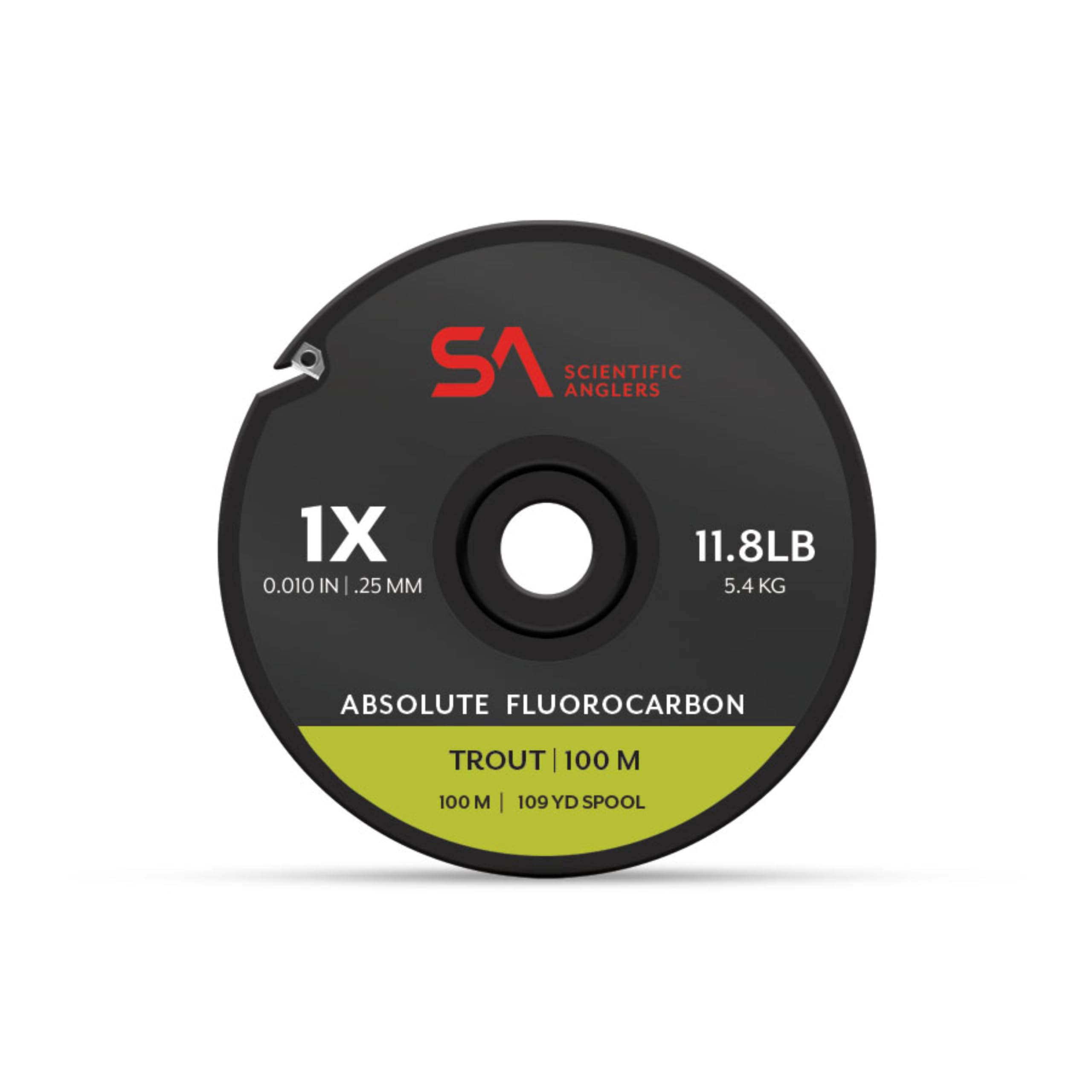 Scientific Anglers Absolute Fluorocarbon Trout Tippet (100M - 1X) — image 1
