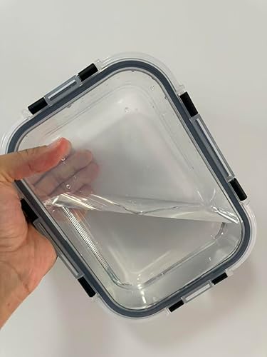 Miniatura 5 de Paquete de 5 recipientes de vidrio de borosilicato para alimentos de 35 onzas, herméticos, sin BPA, con tapas de bloqueo, apto para horno,