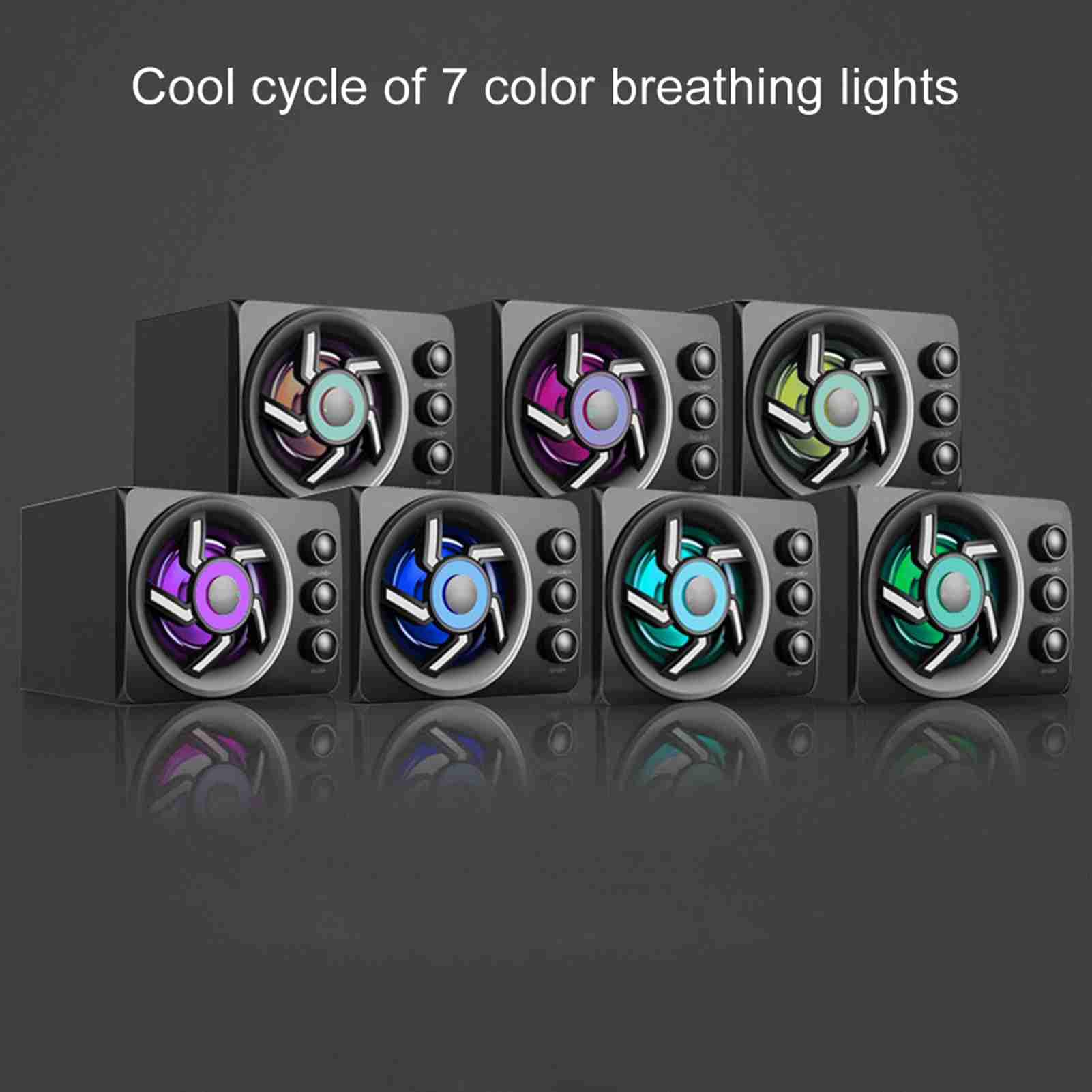 Cryfokt di Altoparlanti 2.1 per Computer Desktop con Subwoofer e Luci RGB
