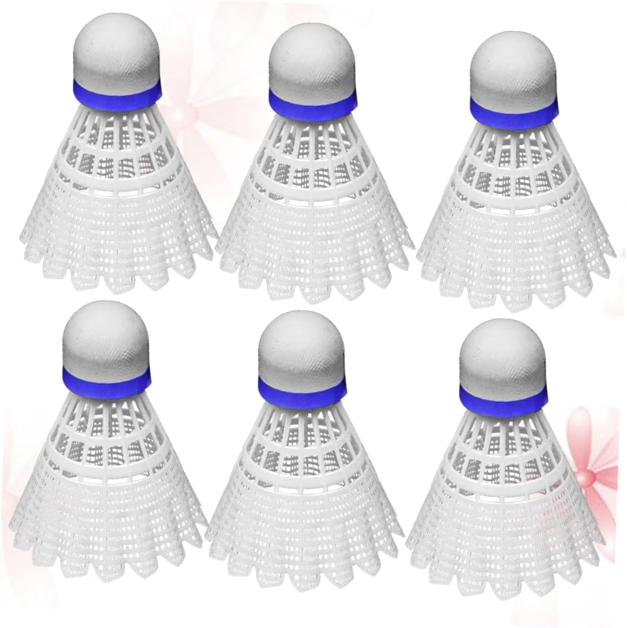6pcs Plastic Badminton Birdies Training Equipment Boys and Girls Shuttlecock Light Weight Nylon Balls for Play