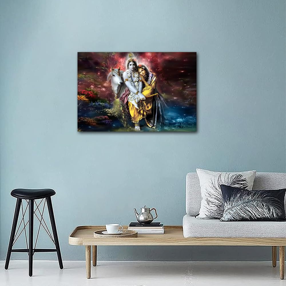 Canvas Print Wall Art Large Size India Religious Posters Prints Pictures Painting for Living Room Bedroom India Religious Culture Modern Home Decor Stretched & Framed Artwork - Image 3