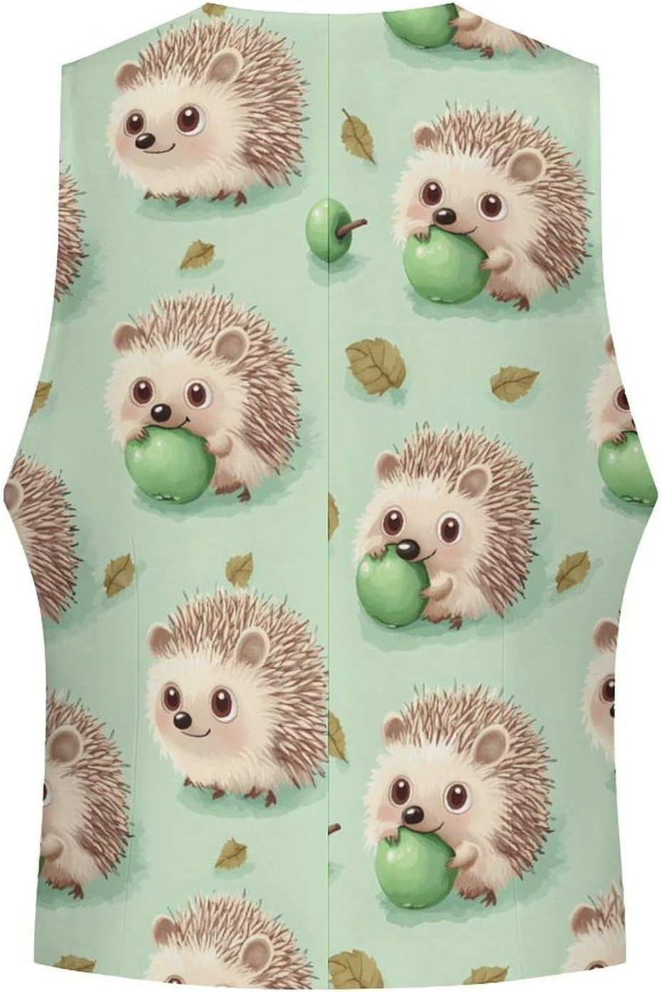 Hedgehogs Cute Men's Suit Vest Casual Business Dress Slim Fit Waistcoat Vests with Pockets