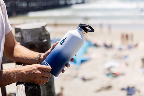 Miniatura 7 de HYDRO CELL Botella de agua de acero inoxidable con sorbete y 2 tapas estándar de boca (32 onzas, 24 onzas, 20 onzas, 16 onzas), mantiene los