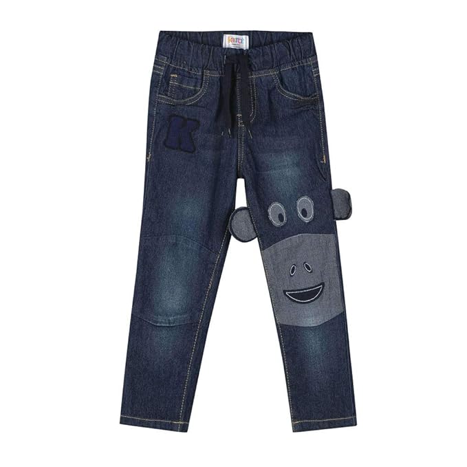 KARROT Boys 5 Pocket Applique Jeans