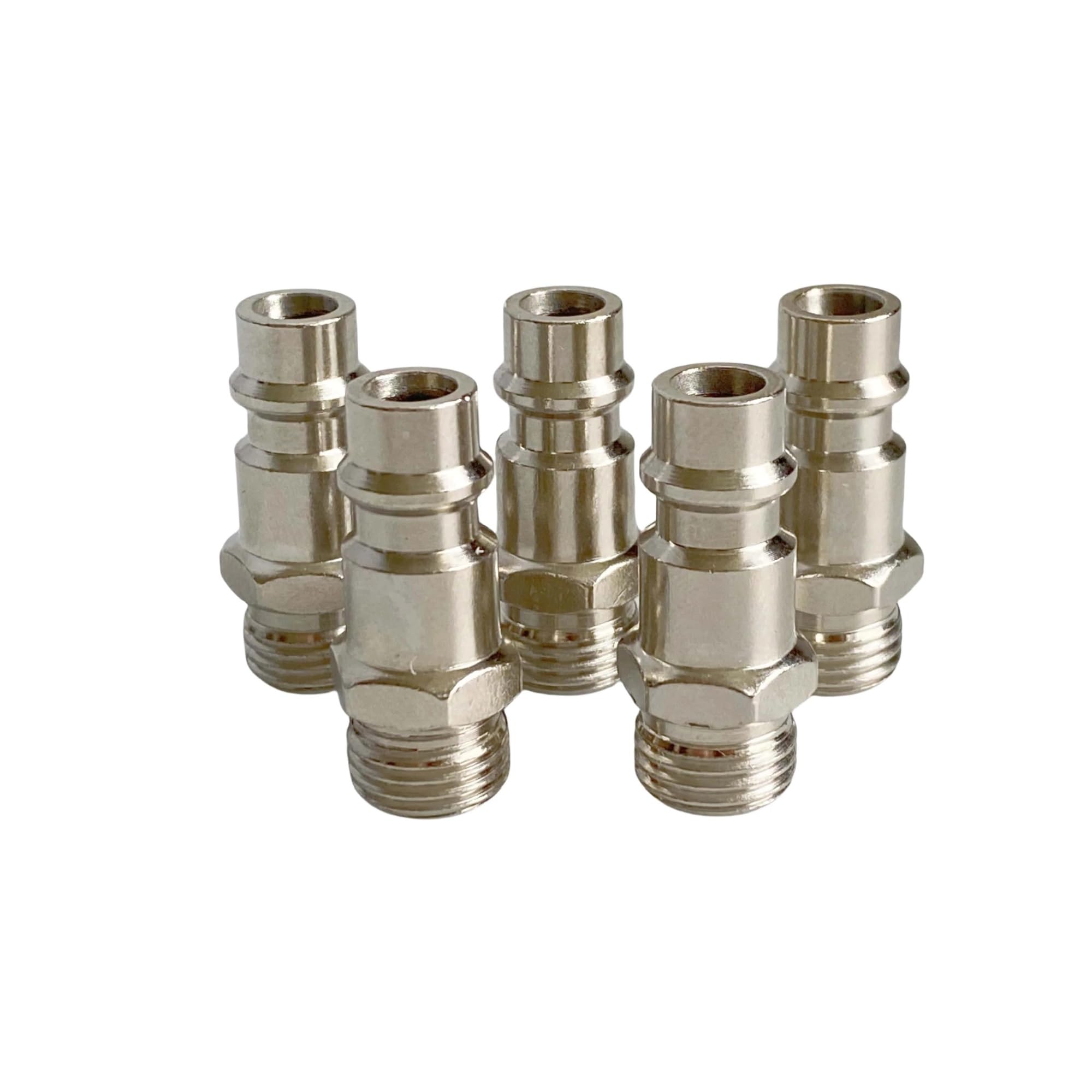 5Pcs EU Type Pneumatic Quick Fitting Connector PM20 SM20 with G1/4 BSP Male Thread for Air Compressor