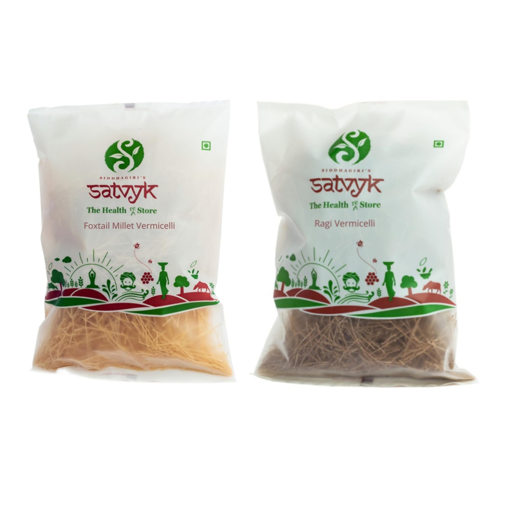 S Siddhagiris SATVYK THE HEALTH re STORE Organic Combo Pack of Foxtail / Ragi Millet Vermicelli (200gms each) - Sevaiya | No Maida | Traditional Method Semiya | Preservative Free | Vegan | Chemical Free Vermicelli | Total 400gms (B0D2PCG3V4) Amazon Price History, Amazon Price Tracker