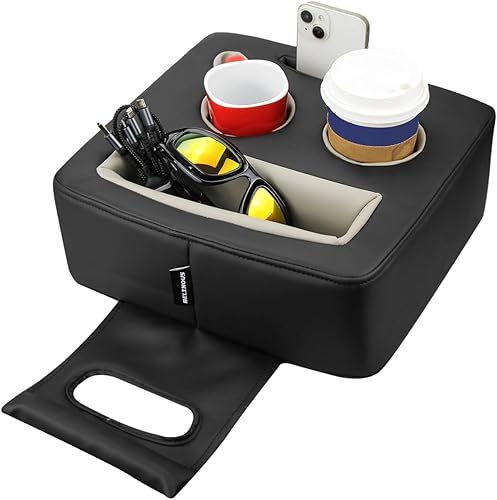 Miniatura 1 de Belinous Portavasos de asiento trasero para automóvil, sofá y sofá, organizador y almacenamiento de automóvil, organizador y almacenamiento para