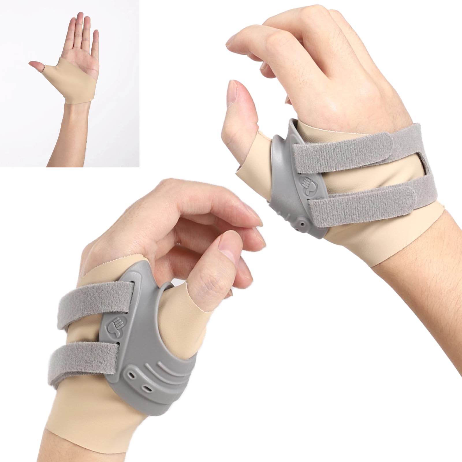 1 Paar flexible CMC Daumenbandage, Daumenstütze zur Fixierung des CMC Gelenks, verstellbare Daumenhülle mit integrierter Metallstütze, bequeme Daumenstabilisierung für Damen und Herren