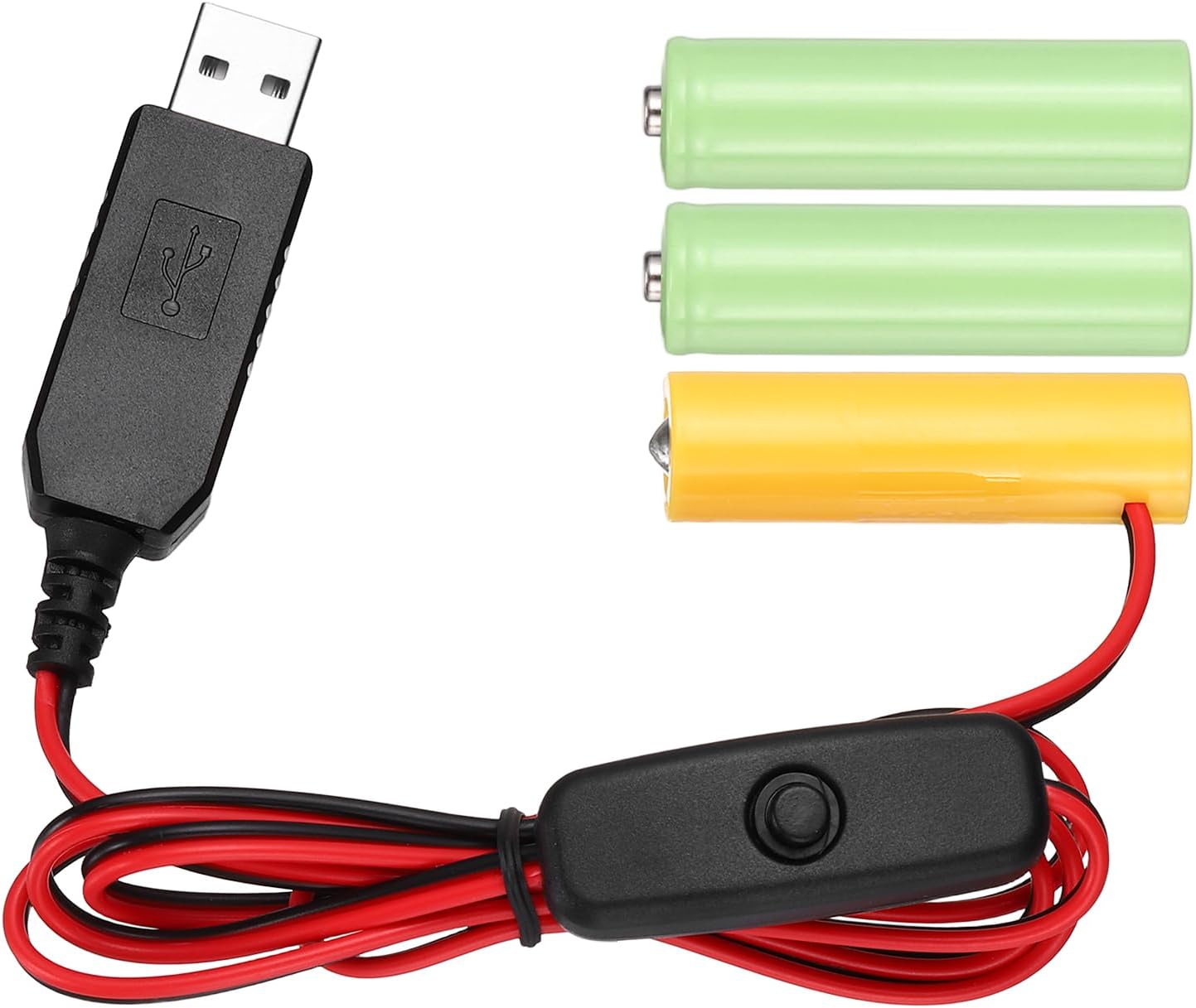 MECCANIXITY 4pcs Universal 5V USB Power Converter AAA Battery On/Off 6V AA