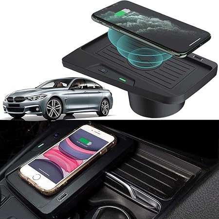 car wireless charger for bm w 3 series m3 2016 2018 4 2018 2020 m4 center console accessory panel mobile phone with usb port 10w fast charging pad all