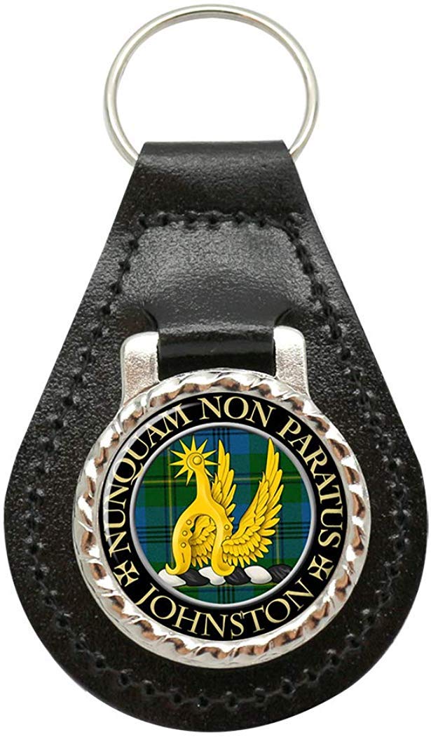 Giftshop UK Johnston Scottish Clan Leather Key Fob