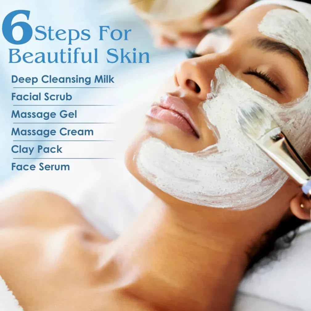 PRATHNA CREATION Shills Professional H2O Facial Kit for Hydrated & Glowing Skin | 6 Step Deep Cleansing, Hydration & Brightening Kit | Oil Control, Blackhead Removal & Pore Tightening Facial Kits for Women & Men | Spa Faciall Kit for Home Use 1