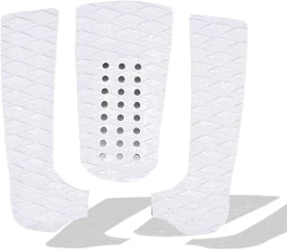 DAUERHAFT 1 Set Surfboard Pad,Non-Slip Traction Pad,Anti-shock, Heat Insulation, Moisture-proof Deck Grip Mat,Trimmable EVA Sheet,for Surfing,Skim Board(White)