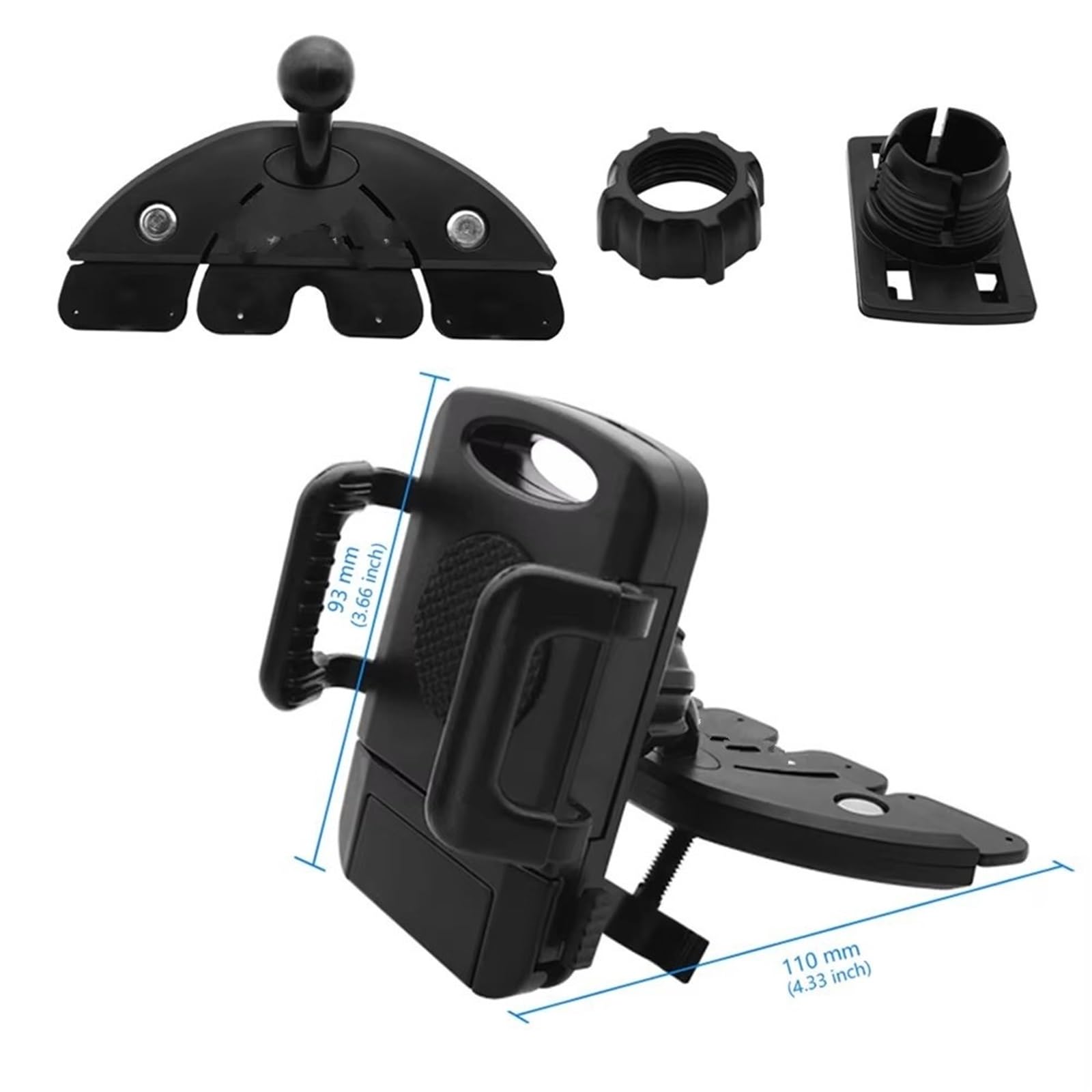 para iPhone GPS Xnyocn Soporte para Coche Soporte para Ranura para CD Soporte Ajustable Universal Soporte para Teléfono Móvil con Rotación 360 ° Soporte Móvil Coche