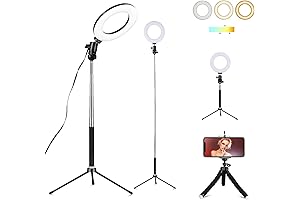 Camera Ring Light with Tripod & Phone Holder Kit