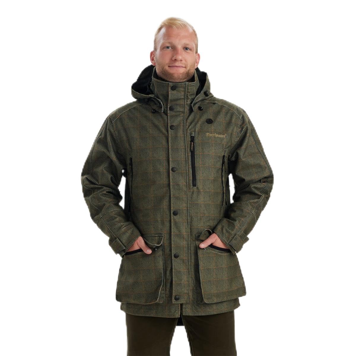 Deerhunter PRO Gamekeeper Jacket Turf XXX-Large Check - Hunting jacket insulated weatherproof for Men