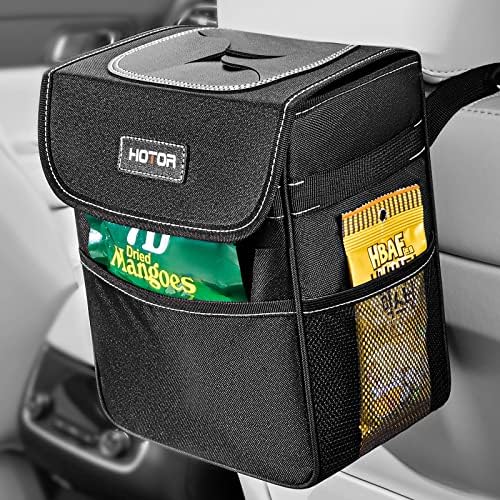 HOTOR Car Trash Can - Leak-Proof Car Organizer and Storage Bag for The Back/Front/Console of Any Cars,Sedans, SUVs & Trucks Easy-to-Install Car Accessory Interior