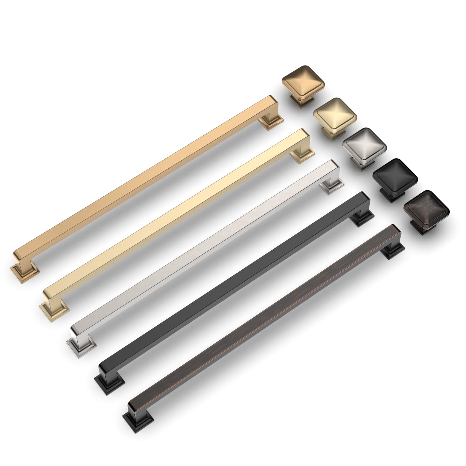 Asidrama 10 Pack 10 Inch(256mm) Champagne Bronze Cabinet Pulls Cabinet Handles Cupboard Handles Kitchen Cabinet Hardware for Cupboard Drawer Handles Dresser Pulls