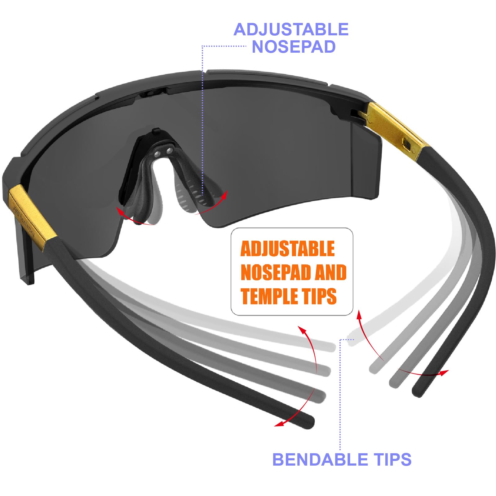 HTS HUNTERSKY Huntersky Z87 UV400 - Gafas de sol para hombre y mujer, para correr, ciclismo, béisbol, deportes al aire libre