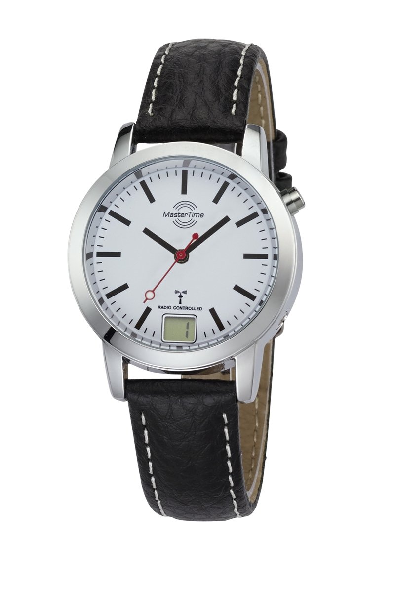 Master Time Funk Quarz Damen Uhr Analog-Digital mit Leder Armband MTLA-10593-21L