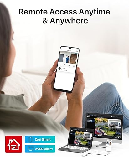 Miniatura 6 de ZOSI 8CH 1080P - Sistema de cámara de seguridad para exteriores con disco duro, 8 canales, Video ligero de 5MP, Grabadora DVR con 8X 1080P HD