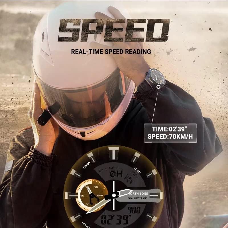 NORTH EDGE Hornet watch displaying real-time speed