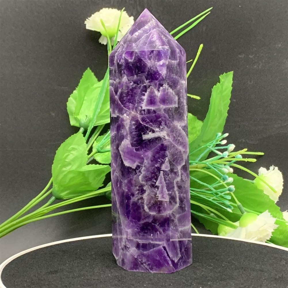 AUOQKQUT Dream Amethyst Obelisk Quartz Crystal Column (Size : 2pcs)