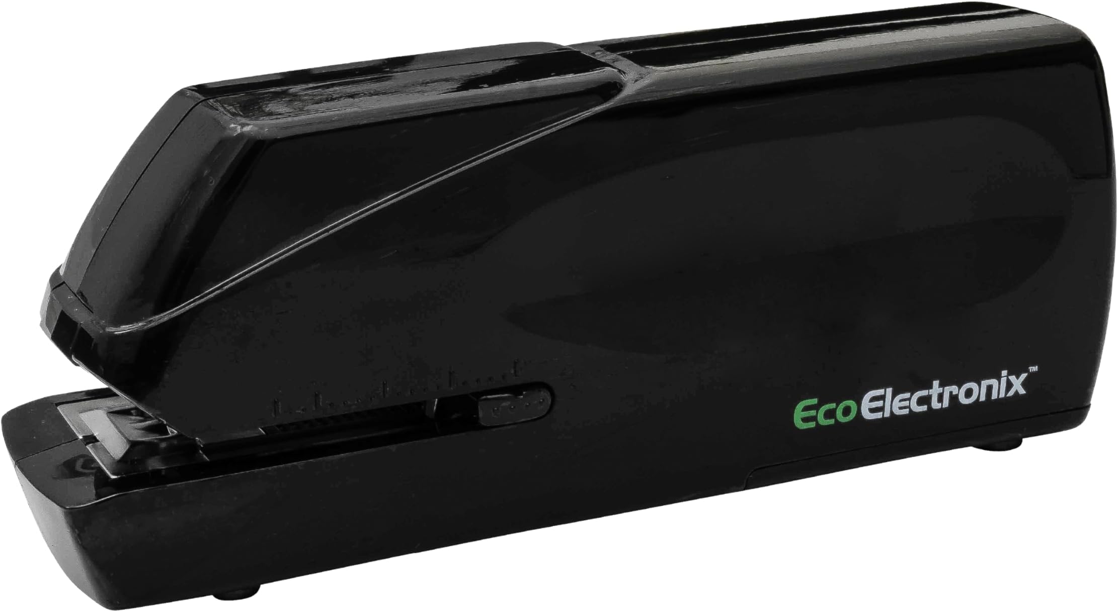 EcoElectronix Portable Automatic Electric Stapler Pro - 30 Sheet Capacity, Quiet Operation, Jam-Free and Easy Reload - AC Adapter/Battery Powered, (Black)