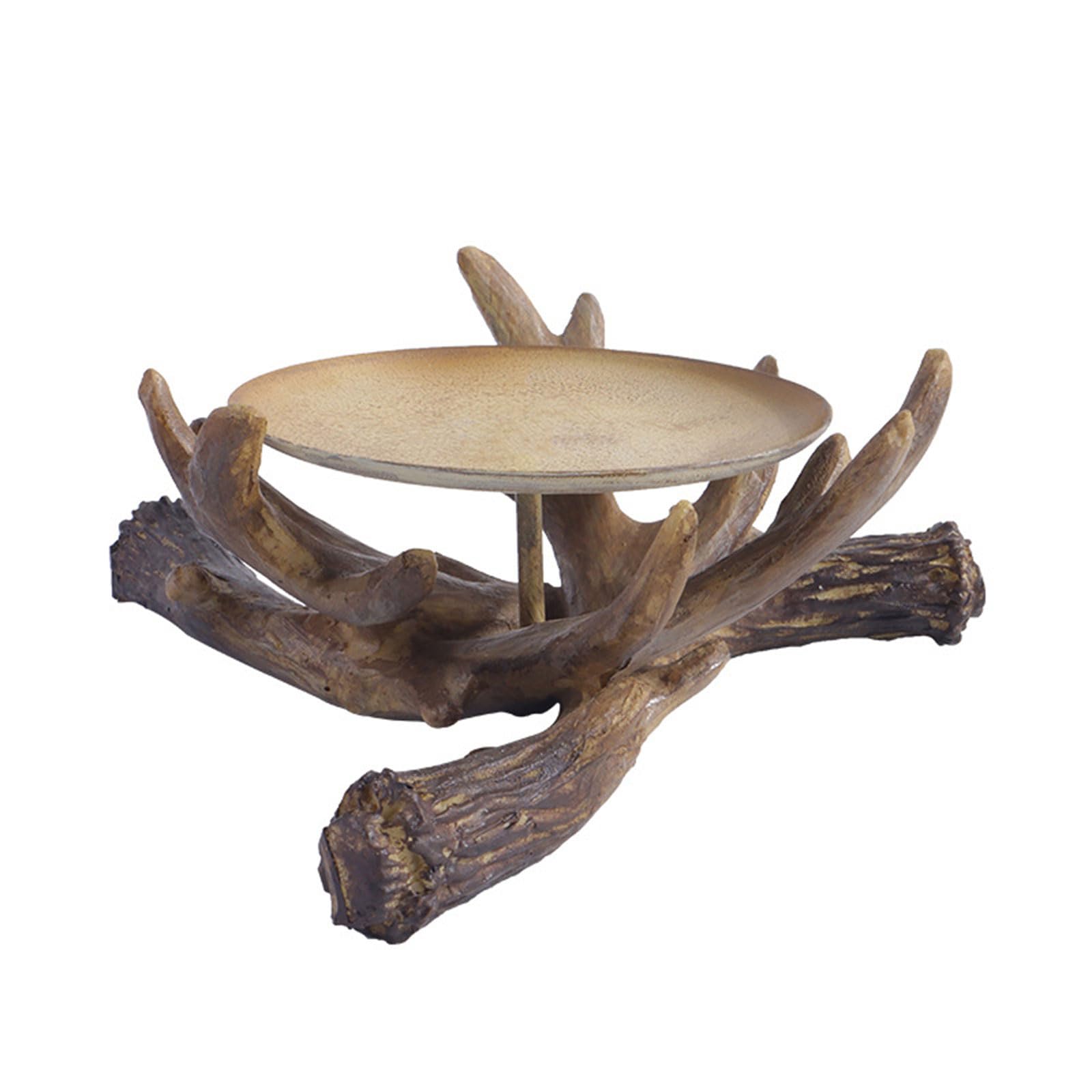 Rkjrtk Multicolor Deer Holders Rustics Candlestick Holders, Farmhouse Styles Candlestick, Rustics Candlesticks Tealight Gift Antler Deer Holder For Living Room Bathroom Tealight