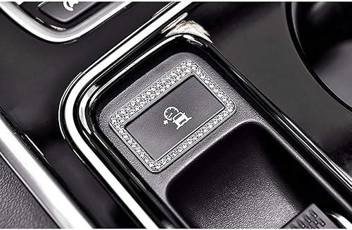 Miniatura 4 de HAILWH Adecuado para Jaguar coche XF XE F-PACE Accesorios Bling Botón de estacionamiento electrónico perilla de control de engranajes 3D Rhinestone