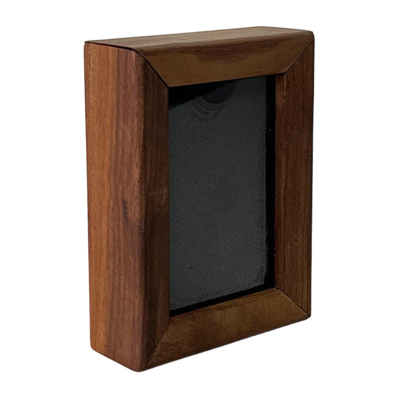 Marco de Fotos, Accesorio de Escritorio, Tarjetero Rectangular de Madera para