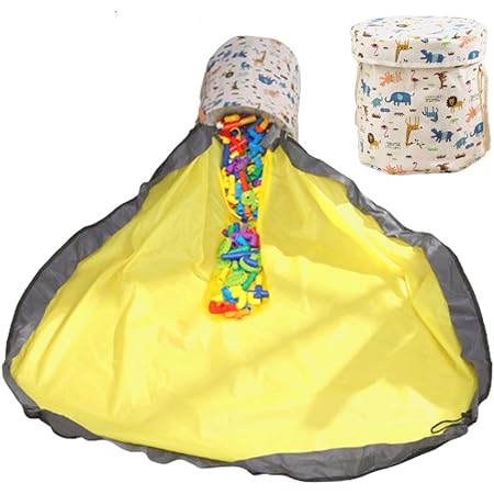 Amazon Eallife おもちゃ収納袋 プレイマット ふたつき バケツ型 ベビージム プレイマット ベビー マタニティ 通販