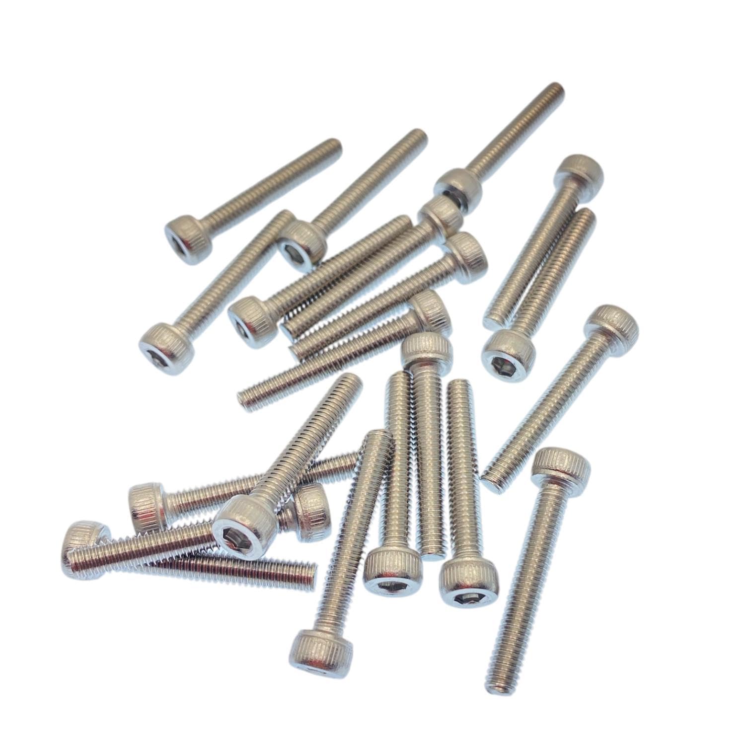 M4 x 25mm Allen Socket Head Cap Screws (20pk), ISO 4762 A2-70 Stainless Steel Allen Hex Drive Machine Screws - Image 2