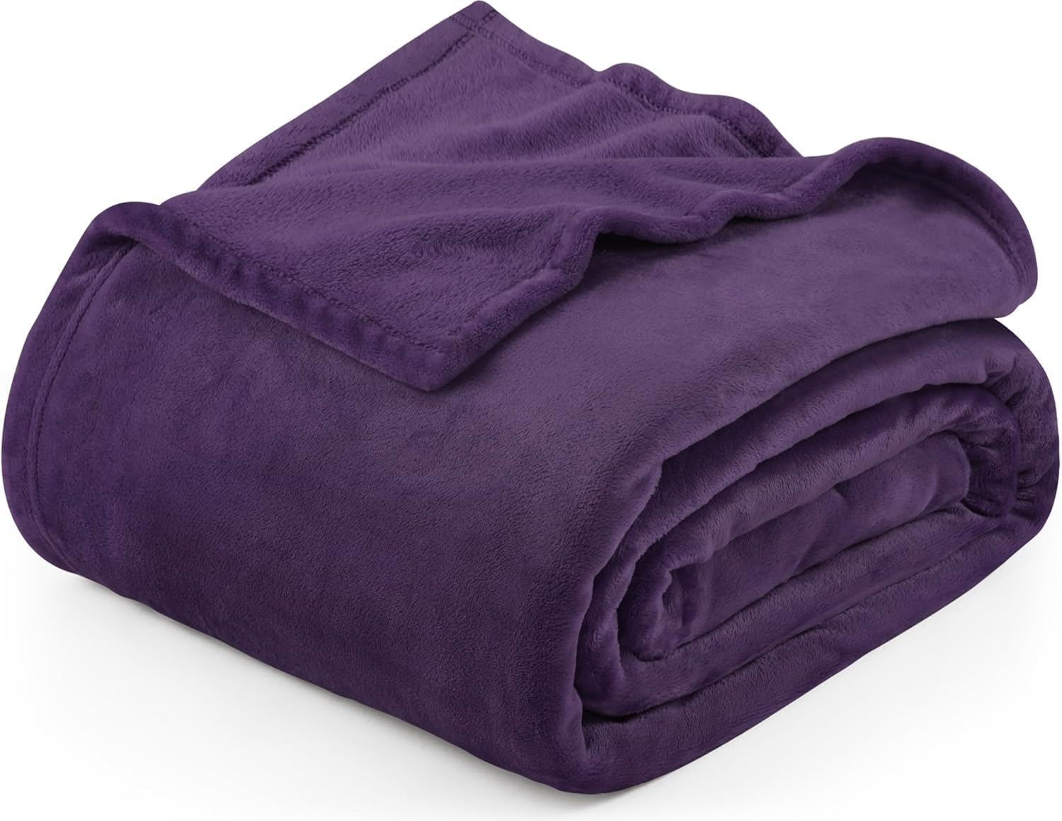 Utopia Bedding Purple Fleece Blanket California King Size Lightweight Fuzzy Soft Anti-Static Microfiber Bed Blanket (102x96 Inch)