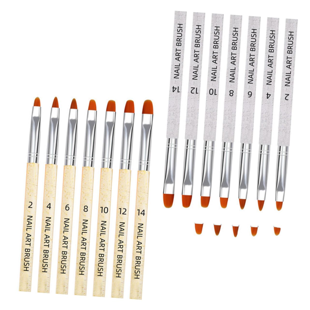 FOMIYES 3 Set Di Pennelli Per Nail Art Penna Per Pittura in Gel Per Unghie Set Per Manicure Penna Per Nail Art in Oro Versatile Per Nail Design 14 Pezzi * 3