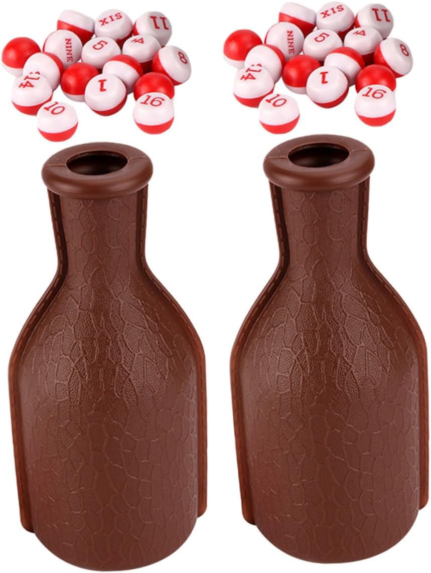 LIOOBO 2pcs Billiard Pool Shaker Bottle Dice Cup Billiards Supplies Snooker Toys Props Plastic Dice