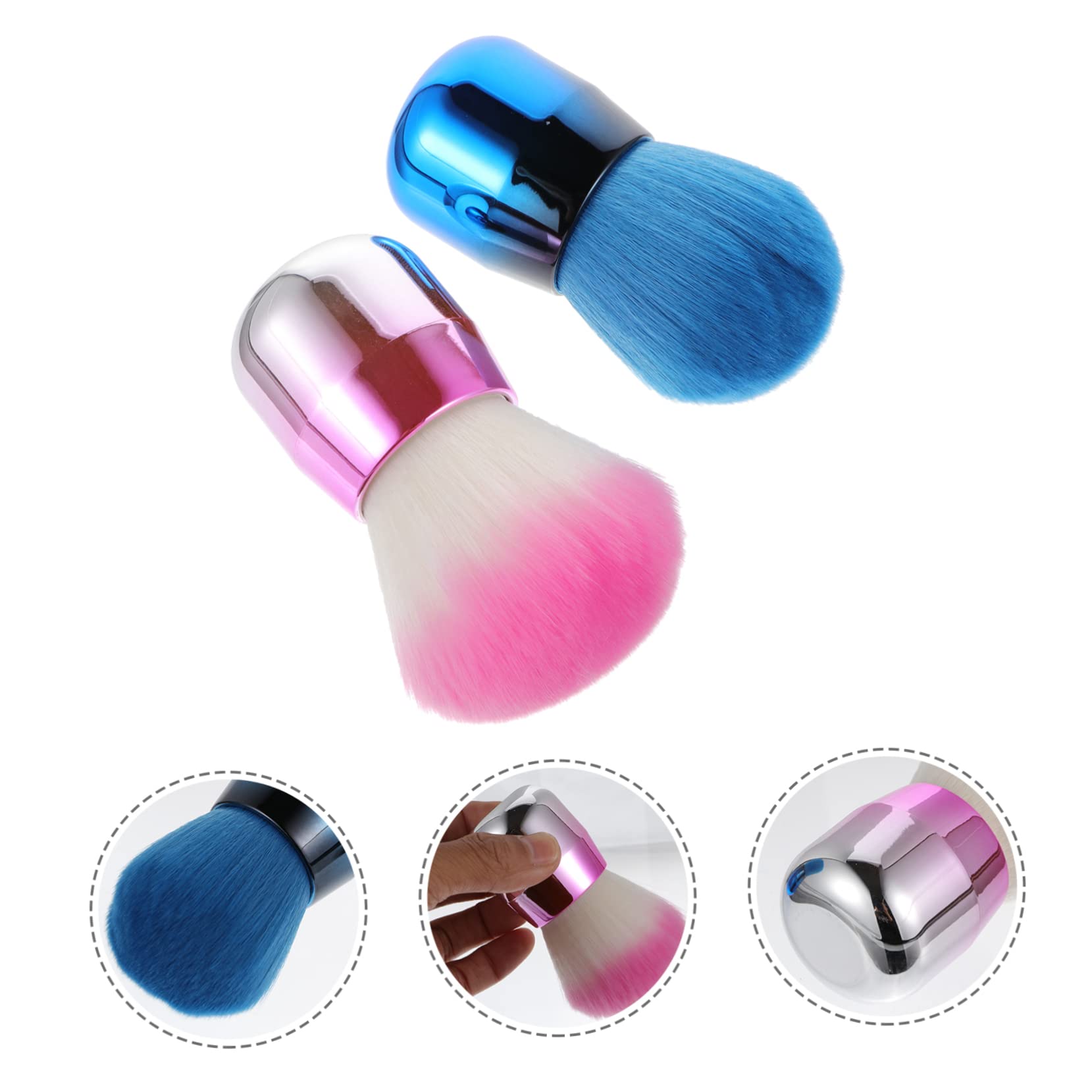 Healeved Set Di 3 Pennelli Per Il Trucco Per Il Contorno Del Viso Pennelli Morbidi Per Principianti E Professionisti Applicazione Liscia 2 Pezzi*3