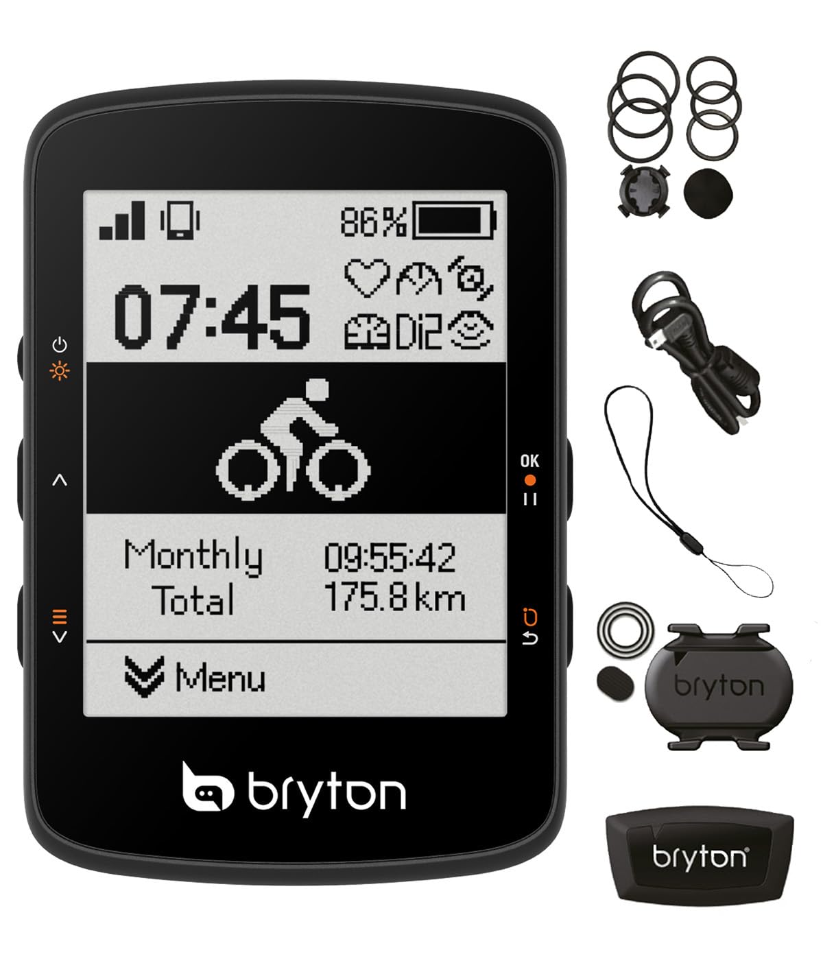 Ciclocomputer Bryton Rider 460D con cadenza e fascia cardio
