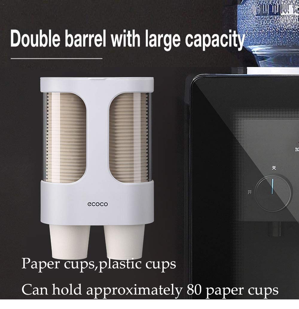 MHTECH Portabicchieri automatico, distributore di bicchieri di carta, distributore di bicchieri di carta usa e getta (ZBFPQ-BS)