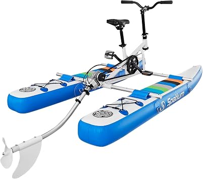 Inflatable Water Bikes for Kids Pedal Boat Touring Water Bikes Children Water Bicycles Inflatable Waterbikes for Lake with Inflatable Pontoon