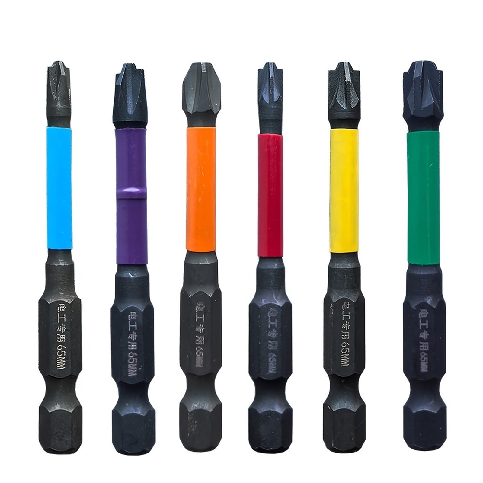 Djskldf 6Pcs Screwdriver Bits Cross Screwdriver Bits Set, Fph1/2/3 & Fpz1/2/3, 65Mm, High Hardness, For Electric & Manual