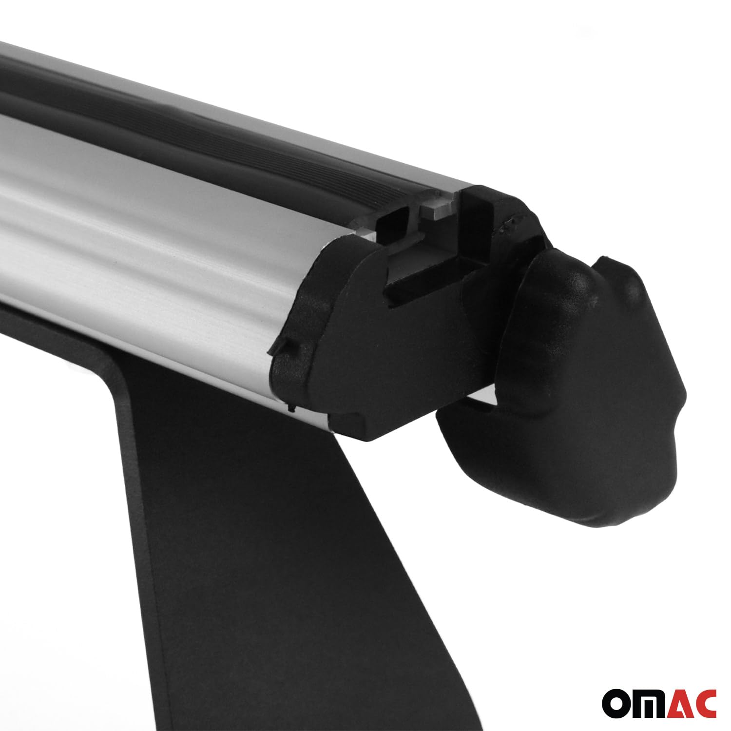 OMAC Heavy Duty Barras de Techo Transversales Compatibles con Ford Transit Courier I 2014-2023 – 2 Stangen – Aluminio Plata
