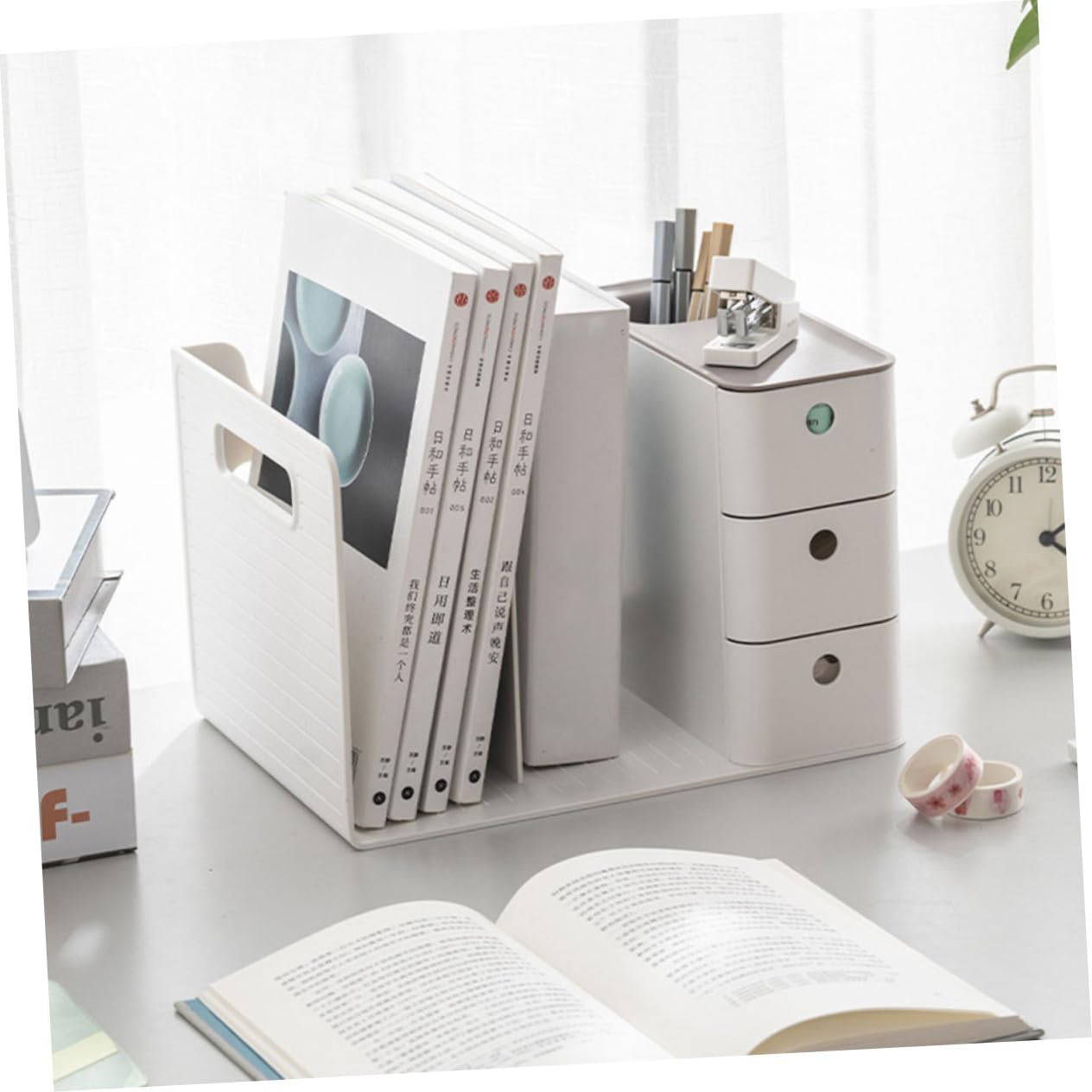DOITOOL Caja de Almacenamiento de Escritorio para Oficina Organizador de Papelería para Organizar Escritorios de Trabajo o Estudio